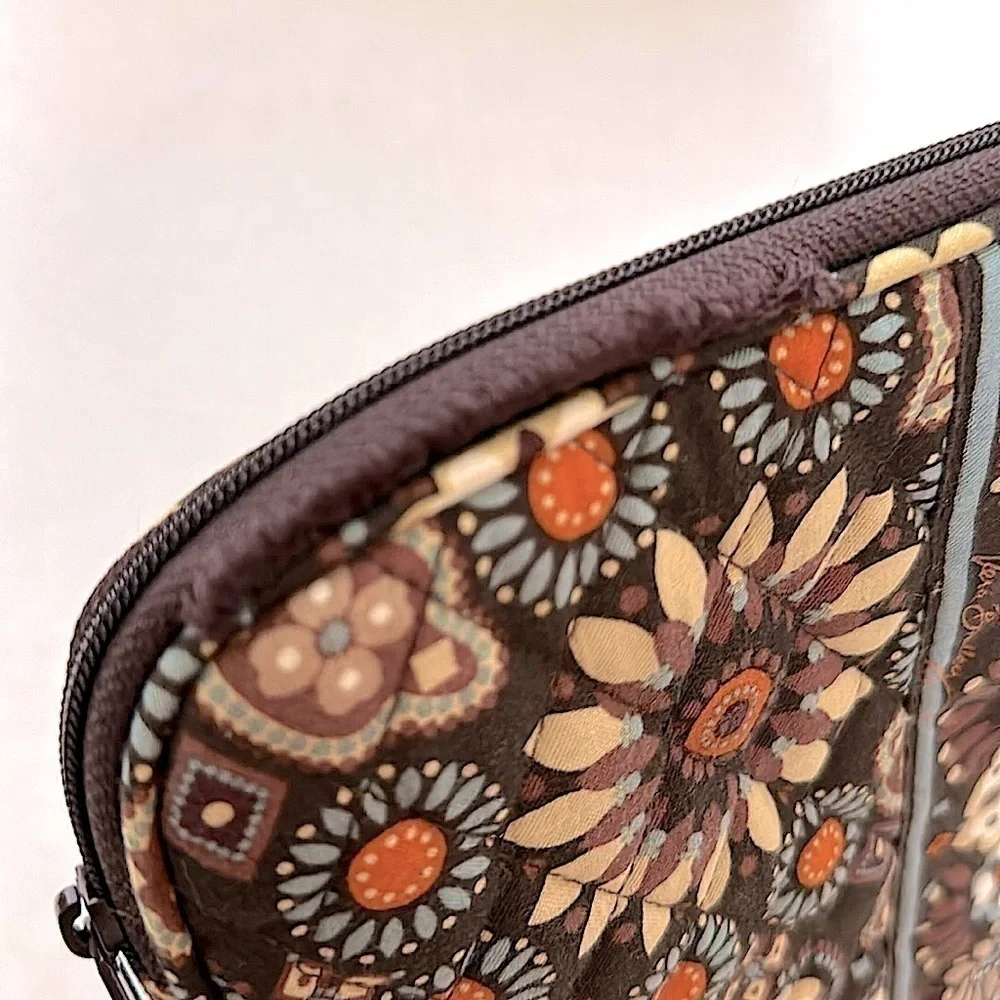 Vera Bradley Computer Travel Bag brown floral design